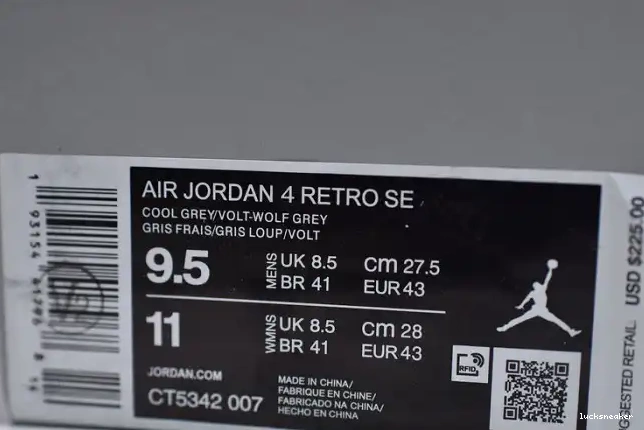 Cheap LUCY Neon CT5342-007 Jordan Air 4 SE 0519